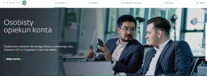 Broker Exante - osobisty opiekun konta