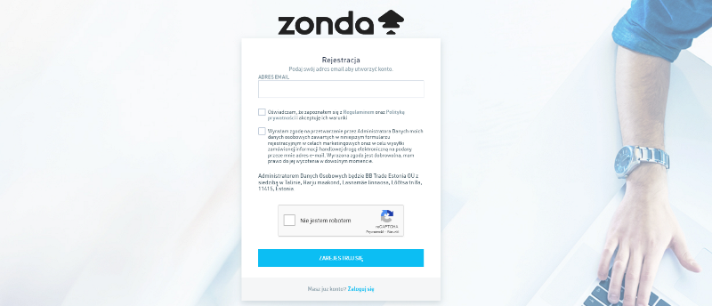 Rejestracja na giełdzie kryptowalut Zonda