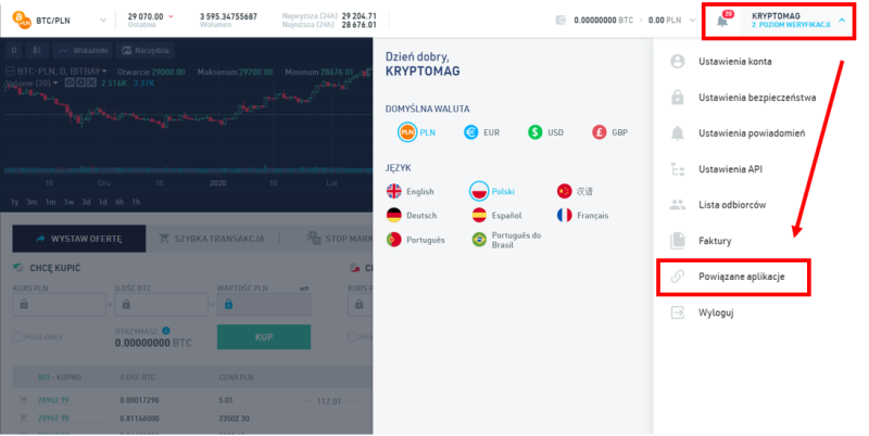 Konfiguracja aplikacji w serwisie Zonda