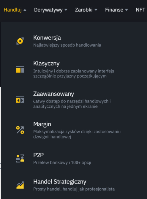 Binance opłata za konwersję