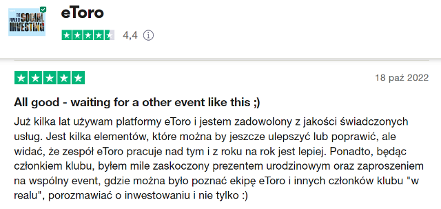 eToro opinia pozytywna